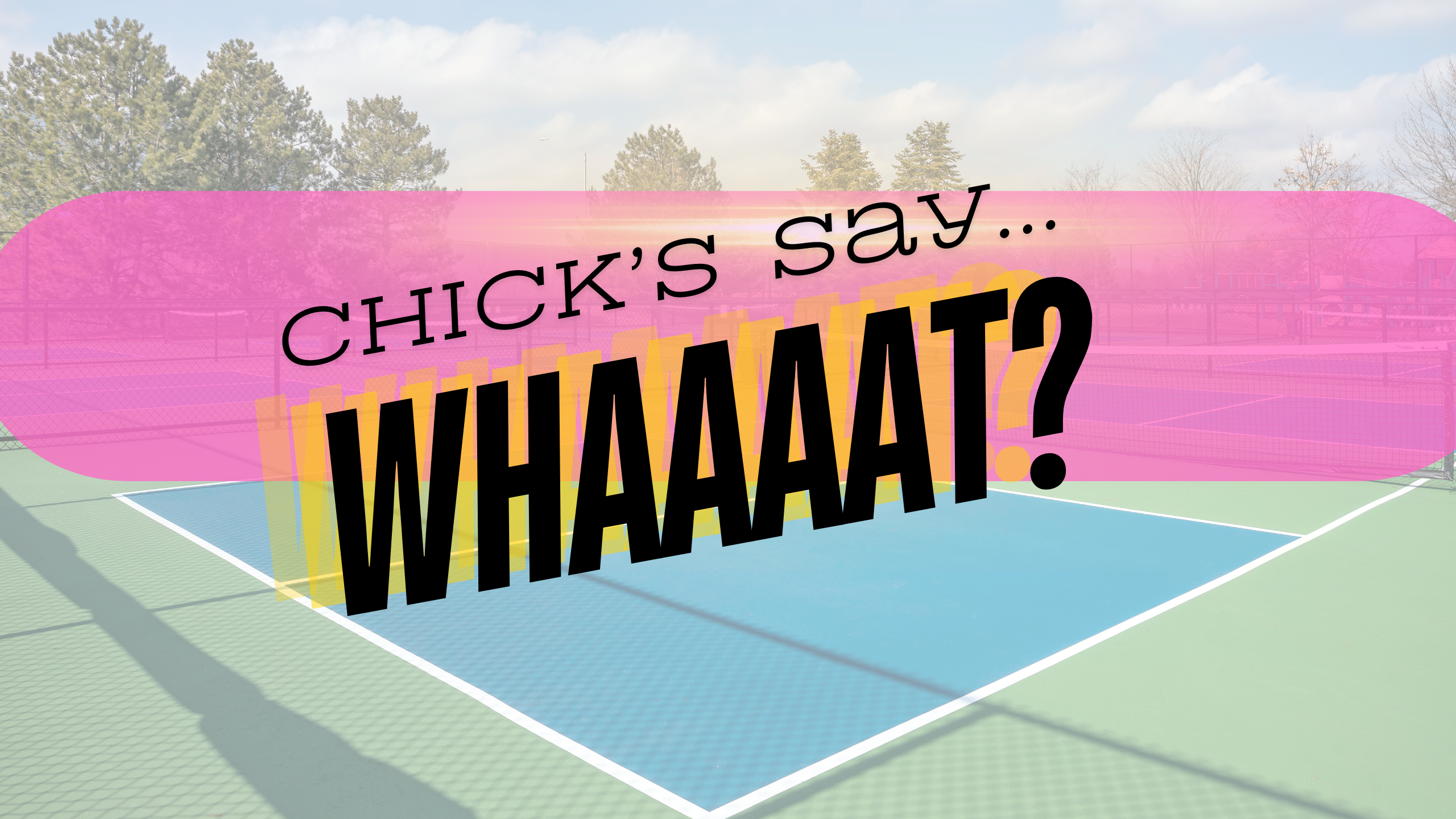 PickleballChicks say whaat? banner